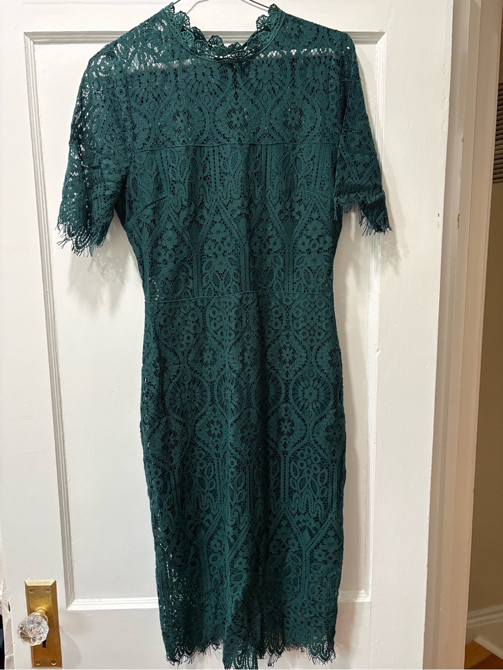 Lulu's Teal Lace Midi Dress